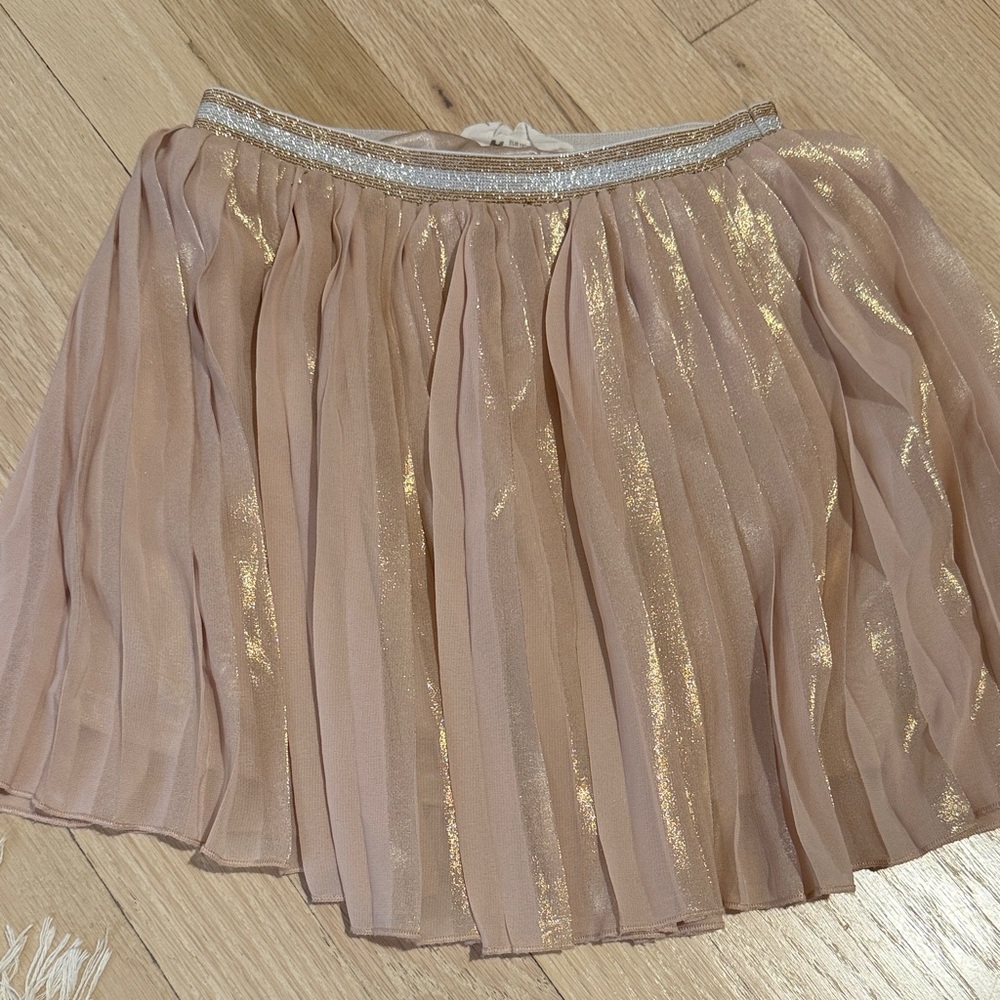 H&M Shimmering Gold Mini Skirt 4-6T size